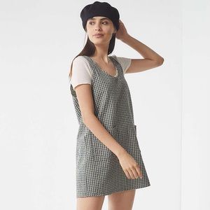 Urban Outfitters Plaid Side-Button Shift Dress
